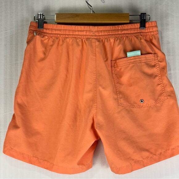 Quicksilver Swim Shorts Men’s Size Medium Muted Neon Orange Retro Fit 90s Inspo - Picture 5 of 6
